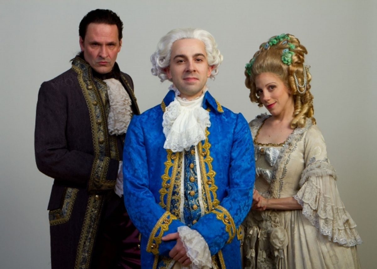 Dan Olmstead, Rob McClure and Ellie Mooney. Photo by Mark Garvin. at 
